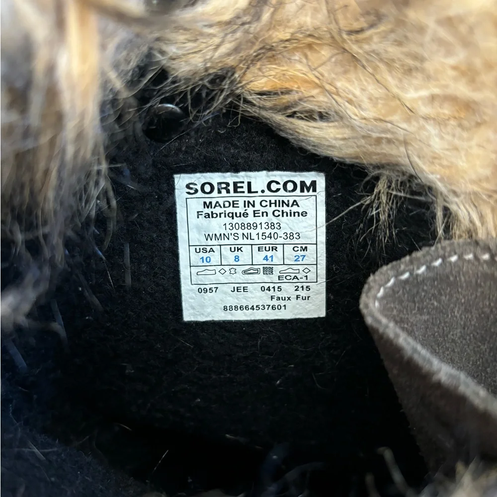 Sorel Women's Brown & Black Faux Fur Winter Boots - Picture 5 of 5